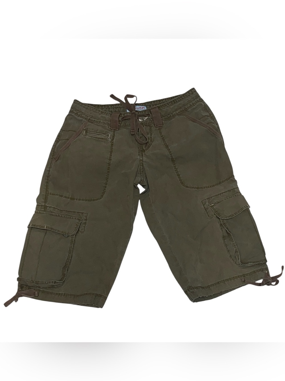 Union Bay Army Green Y2K Cargo Capris Size 0